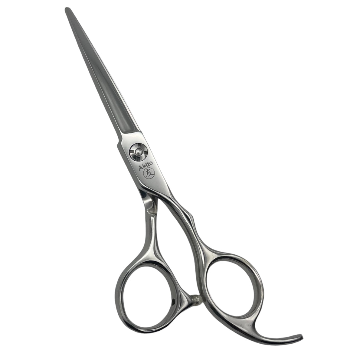 Akito F-2 Silver Hairdressing Scissors side angle