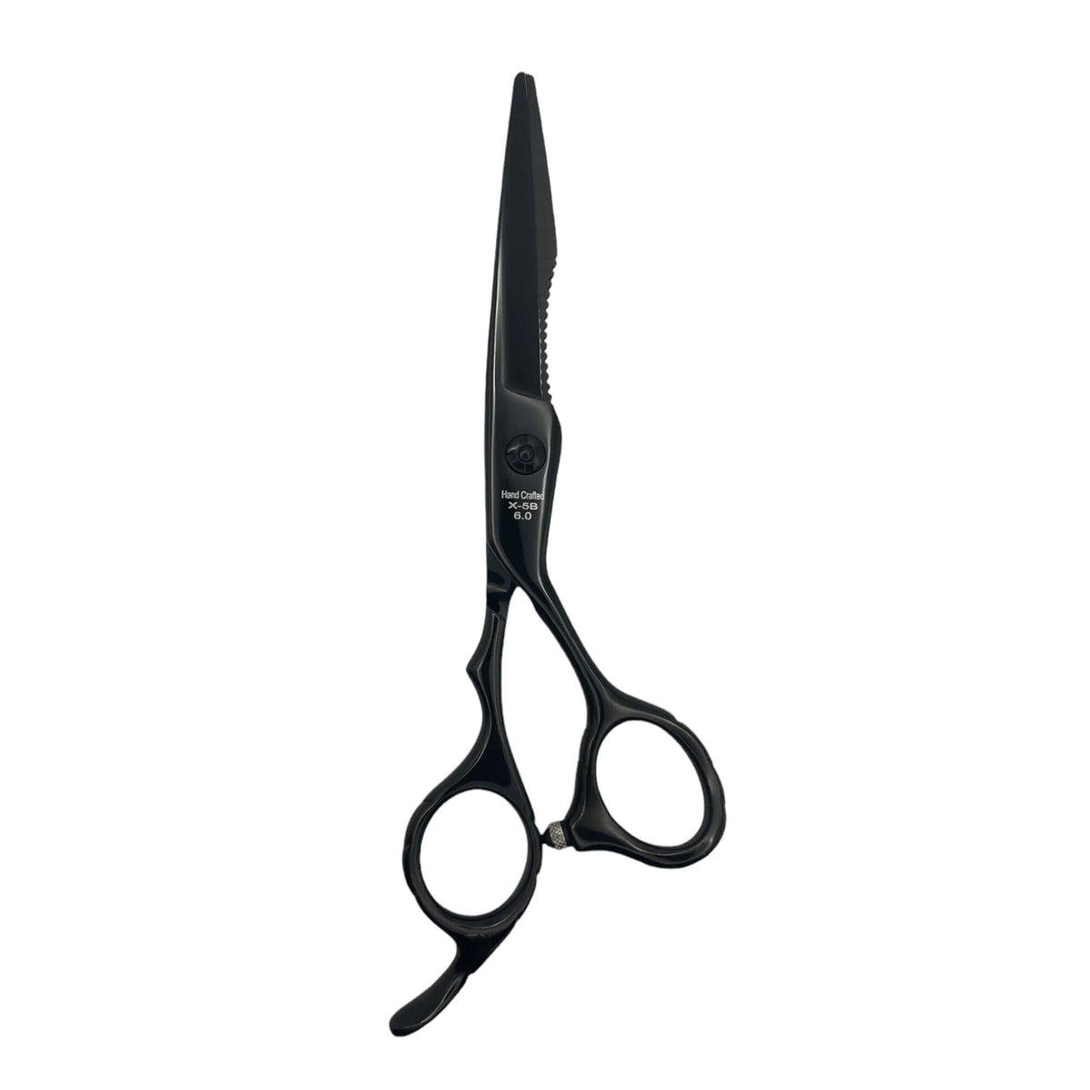 X-5 black barber scissors back blade