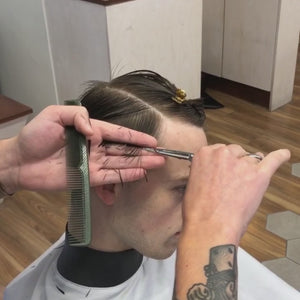 F-2 Silver Hairdressing Scissors cutting hair