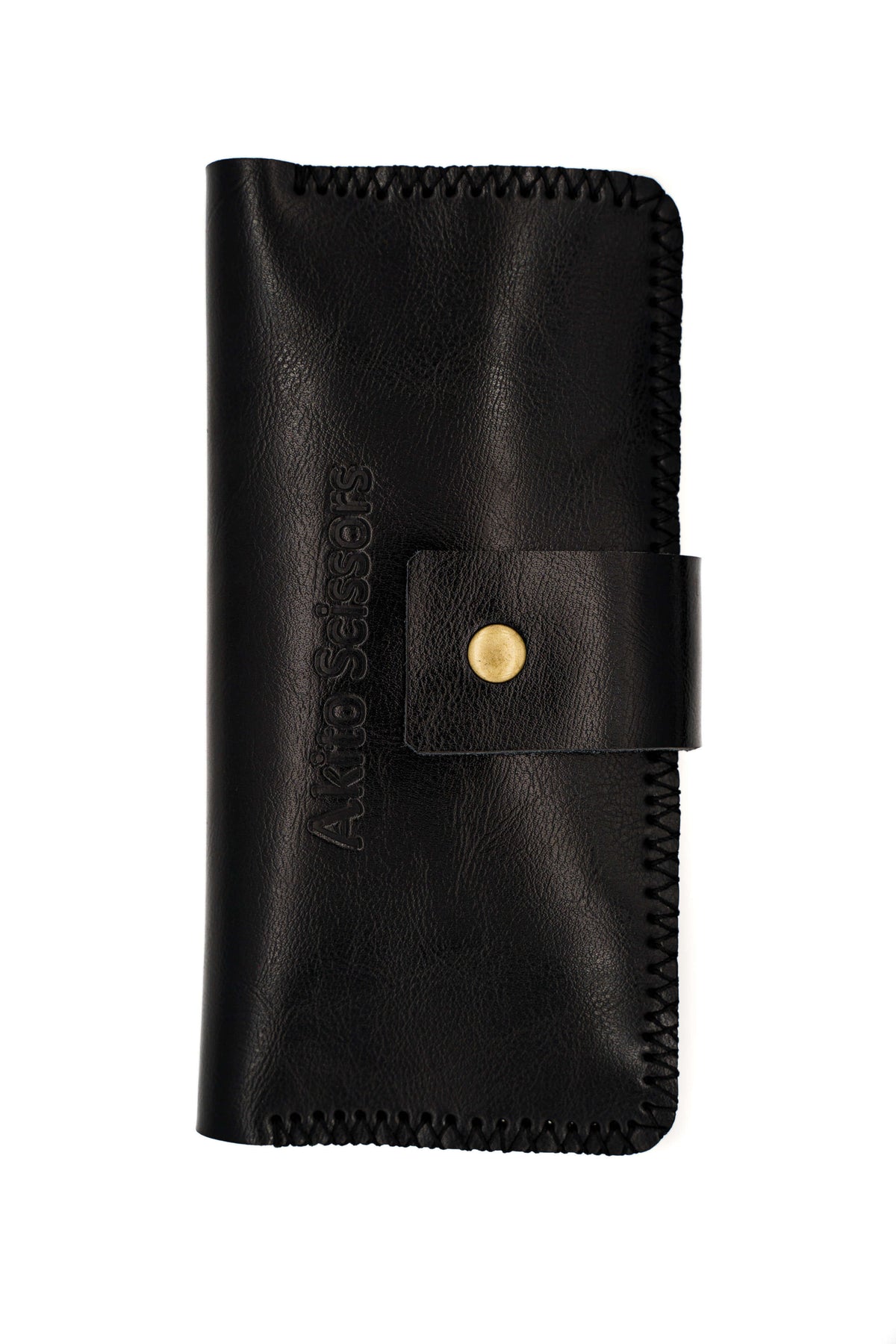 Black leather 4pc-scissors cases