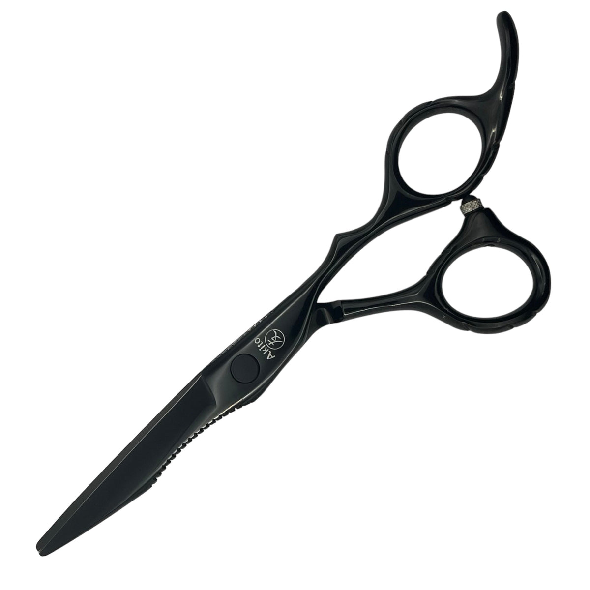 X-5 black barber scissors angle 