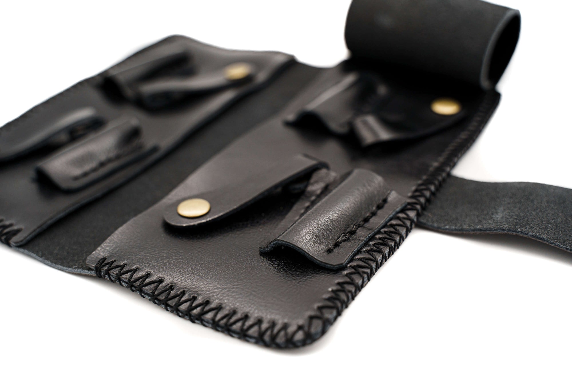 Multi black high quality leather scissors cases